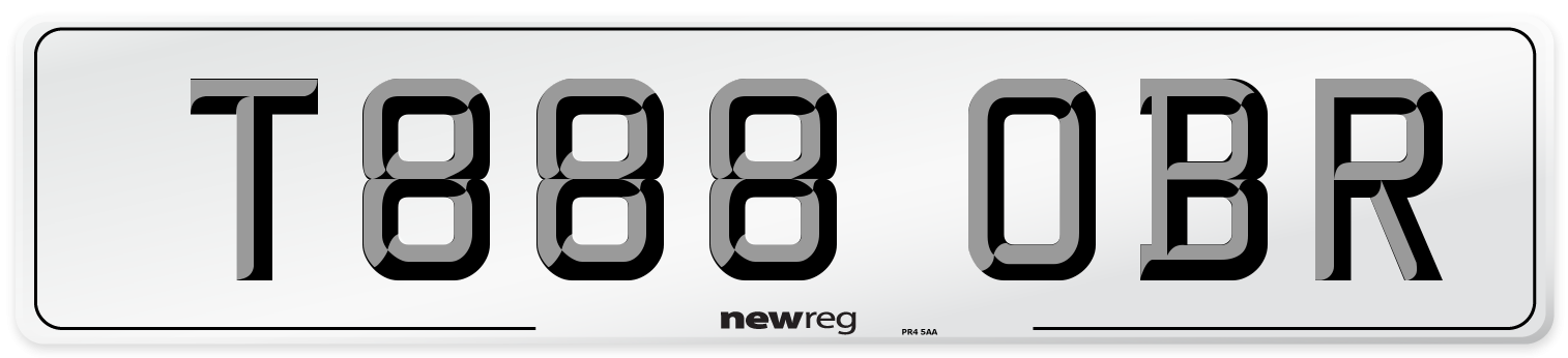 T888 OBR Number Plate from New Reg